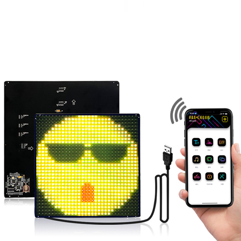 LED Clothing Display Screen APP Controlled Flexible LED Panels For Shoes, Bags, Hats